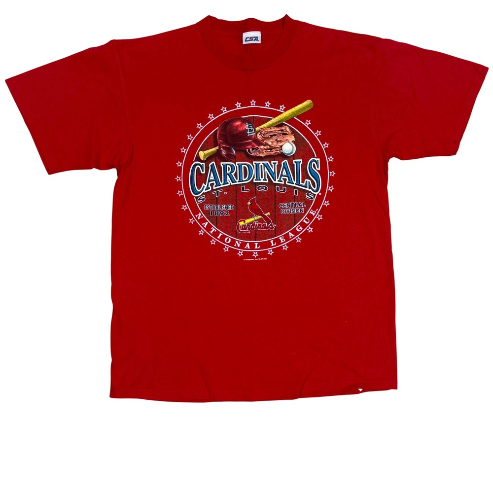 2006 CSA St. Louis Cardinals Shirt L 21.5x29.5 MLB Baseball Red Graphic Tee